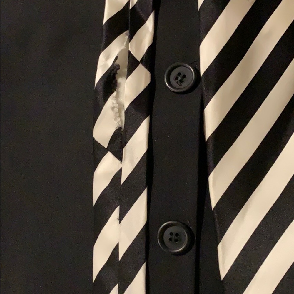 Black & white 52 inch men’s tie 100%silk hand made - Picture 3 of 3